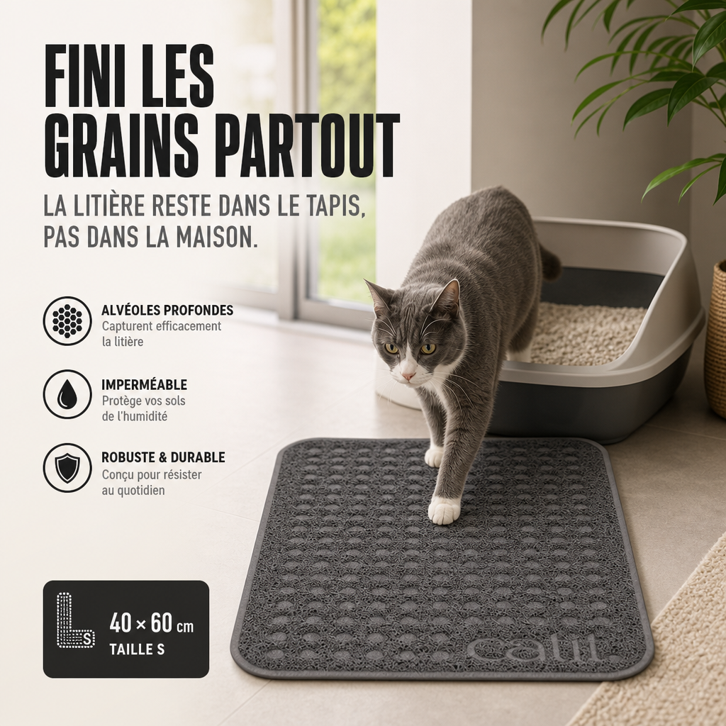 Catit Tapis de litière S 40×60 cm : Avis Complet — infographie produit