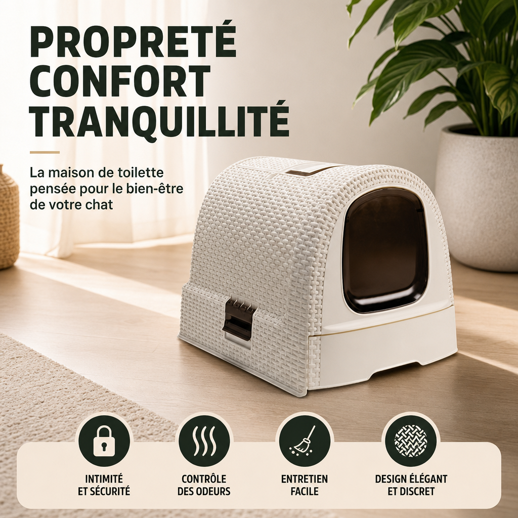 CURVER Maison de Toilette pour Chat : Avis Complet et Test — infographie produit