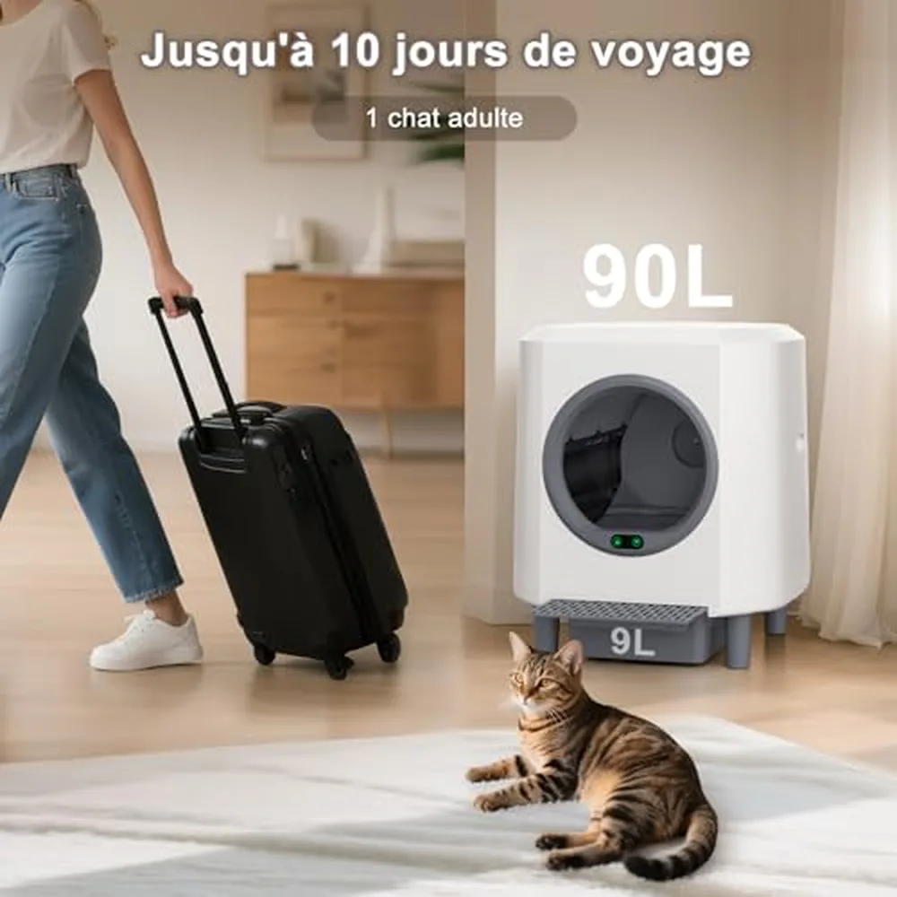 Ellenpent Litière Autonettoyante Fermée XL 90L : Avis Complet