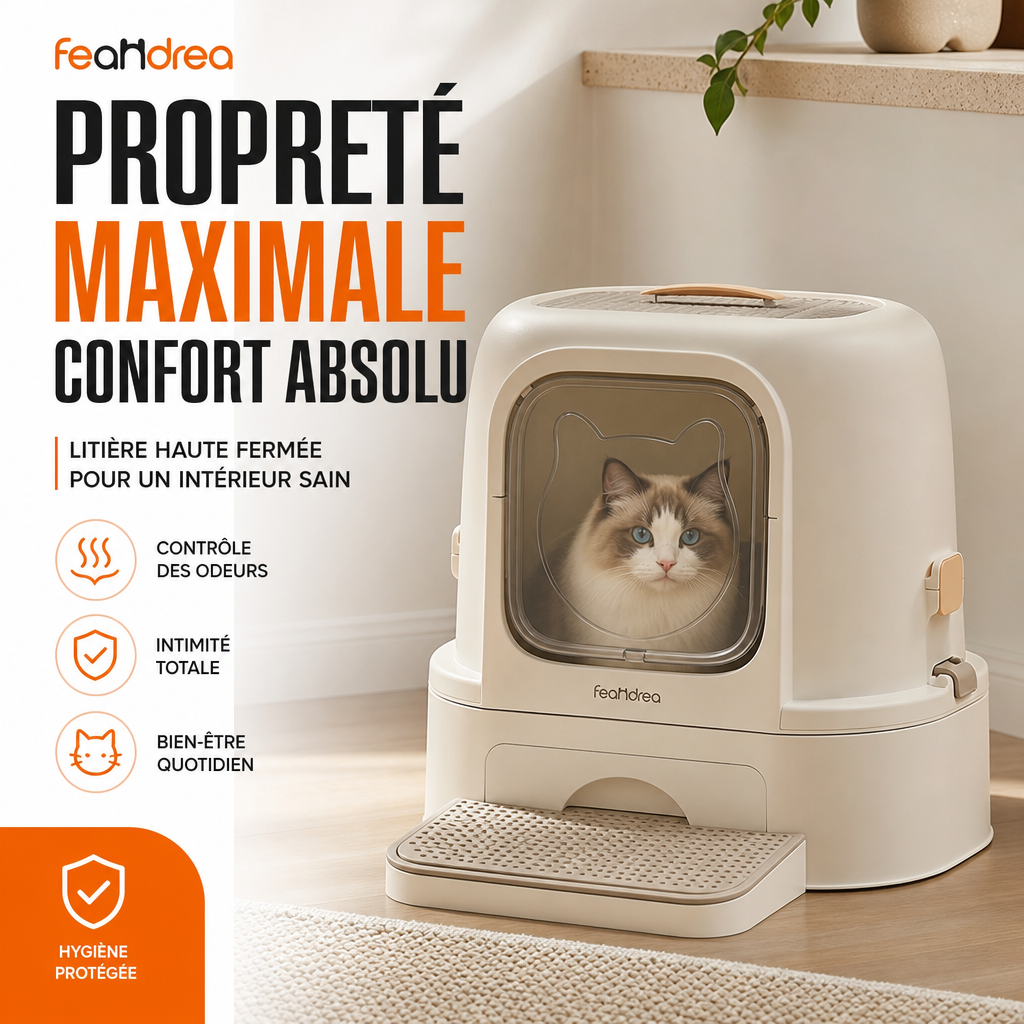 Feandrea Bac à Litière pour Chat : Avis Complet 2026 — infographie produit