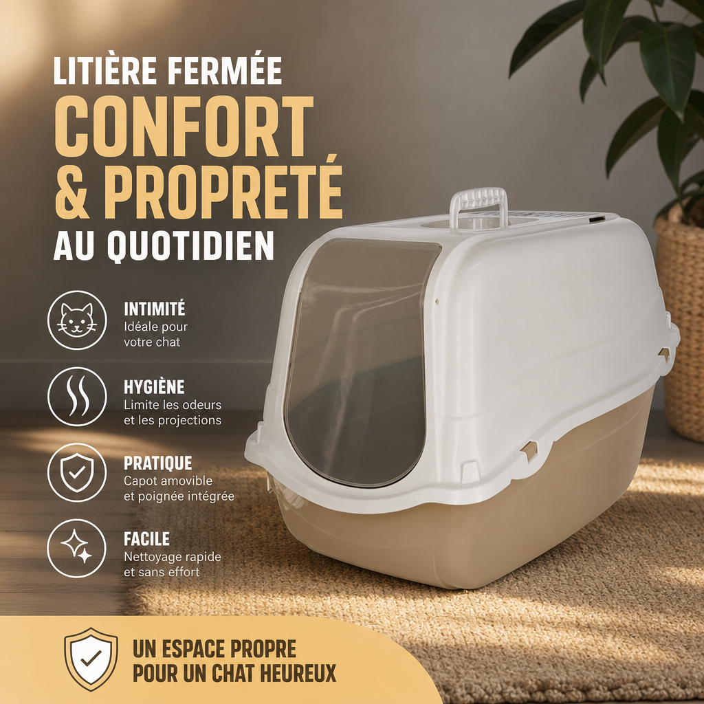 Kerbl Minka 81571 : Avis Complet sur ce Bac à Litière Fermé — infographie produit