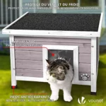 VOUNOT Maison de Chat en Bois avec Toit Bitumé : Avis Complet