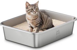 Bac à Litière pour Chat en Inox 40×30×10 cm : Avis Complet