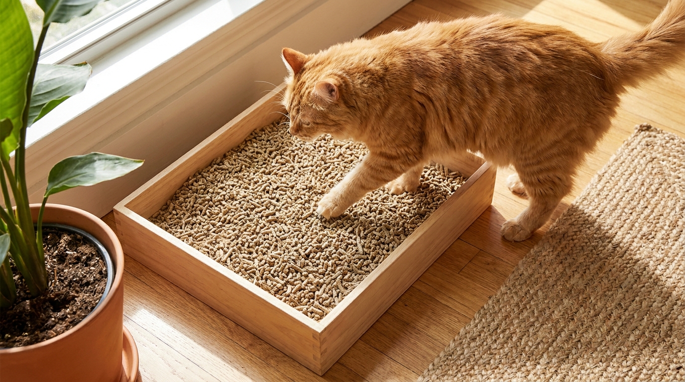 litière végétale pour chat - image de couverture