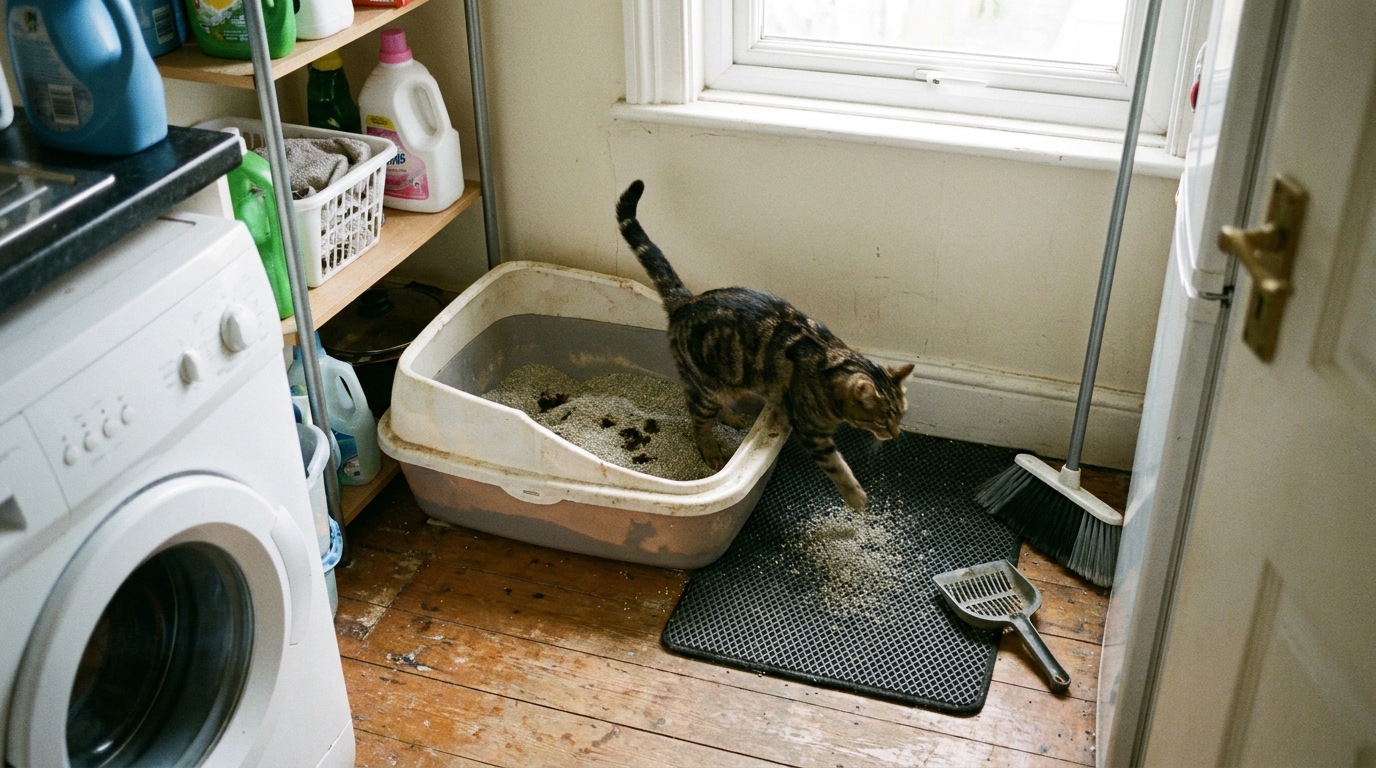 bacs à litière pour chat en situation réelle