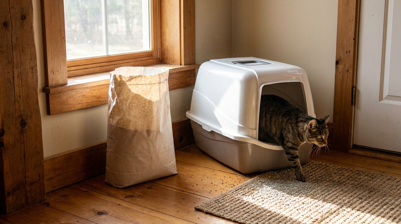litière pour chat anti odeur en situation réelle